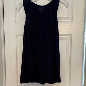 Lilly Pulitzer Navy Ruffle Tank Top